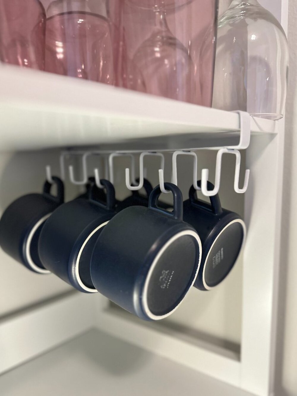 Hanging Mug Hook Dual Side Under Shelf Cabinet Hanger